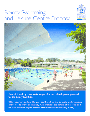 Fillable Online Bexley Swimming And Leisure Centre Proposal City