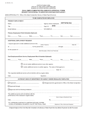 New York Dual Employment Approval Form