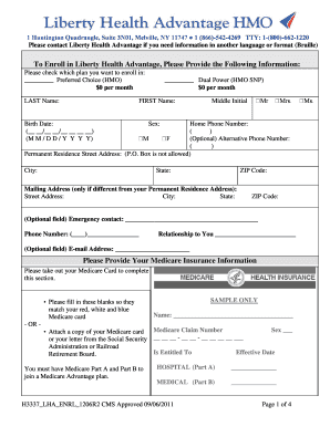 Liberty Health Advantage Medicare Enrollment Form