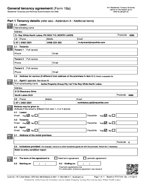 Queensland Residential Tenancy Agreement