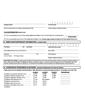 457(f) Non-Qualified Deferred Compensation Arrangement Application