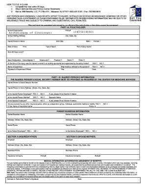 BMI Benefits Injury Claim Form