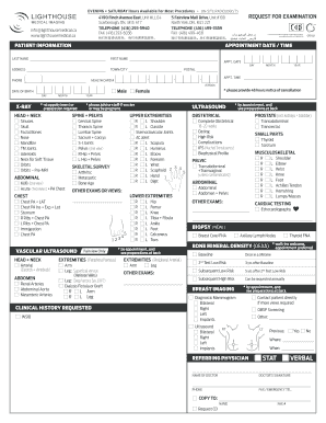 Request for Examination Form