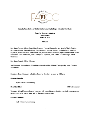 Sample of a bylaws for nonprofit charitable organization - Members Present Glenn Appell, Jim Custeau, Patricia FloresCharter, Dennis Frisch, Deirdre - faccc