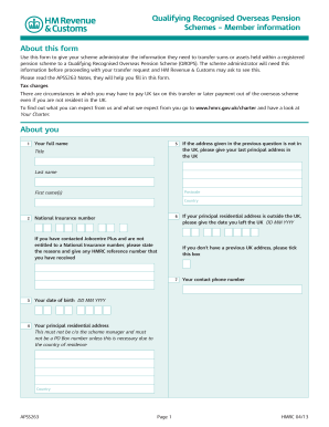 UK QROPS Transfer Form