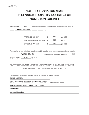 Notice of Proposed Property Tax Rate