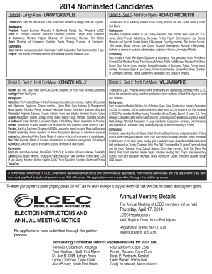 LCEC 2014 Trustee Election Ballot