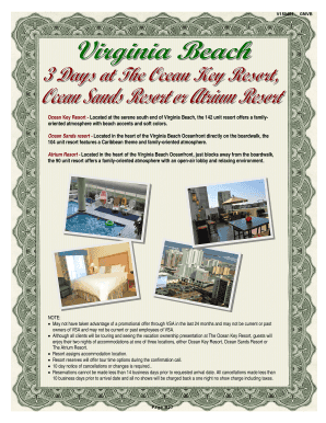 Virginia Beach Vacation Reservation Request Form
