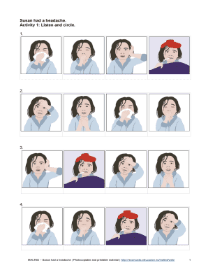 Susan Had a Headache Worksheet