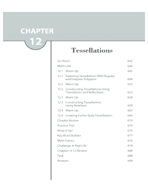 Tessellations Worksheet