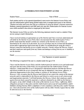 Authorization for Internet Access