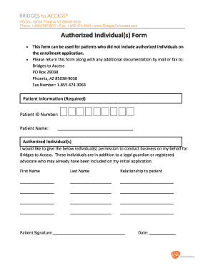 Authorized Individual Form
