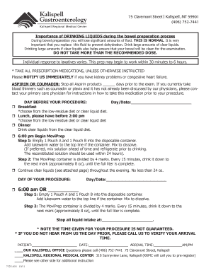 Bowel Preparation Instructions