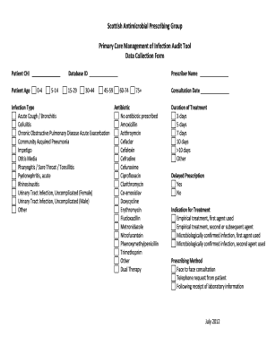 Primary Care Infection Audit Tool