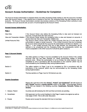 Account Access Authorization Form