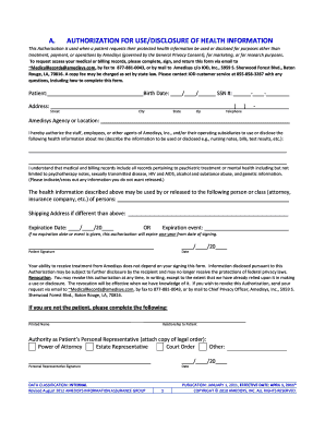 Authorization for Use/Disclosure of Health Information