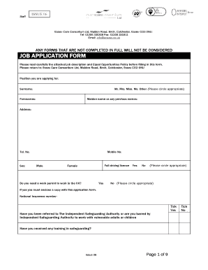 Job Application Form
