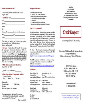 Credit Keepers Enrollment Form