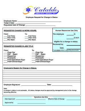 Employee Request for Change in Status