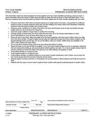 Pressure Ulcers Instructions