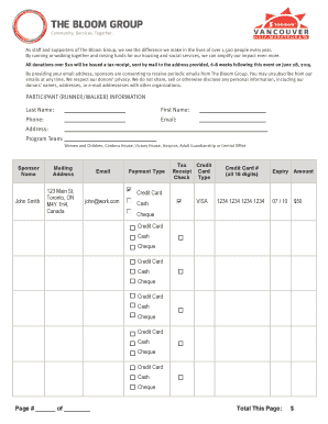 The Bloom Group Donation Form