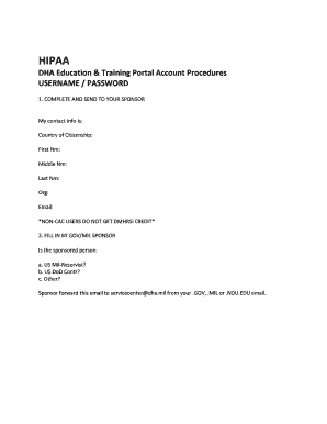 DHA Education & Training Portal Account Procedures