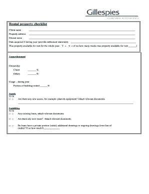 Rental property checklist website - gillespiescomau