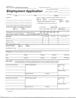 Employment Application Form