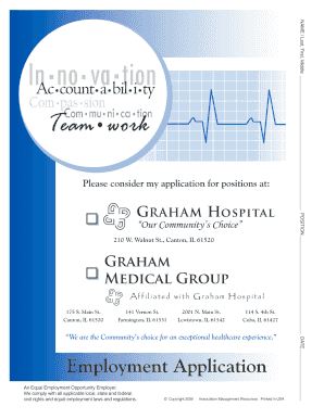 Healthcare Employment Application Form