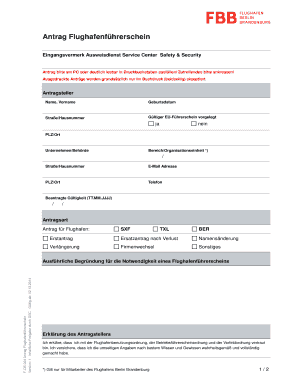 Antrag Flughafenführerschein