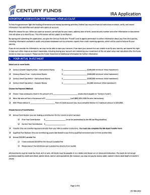 IRA Application Form
