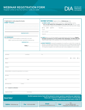 Webinar Registration Form