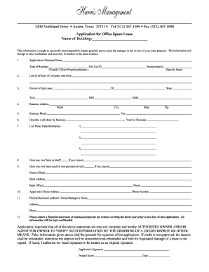 Office Space Lease Application