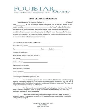 Lease Guarantee Agreement