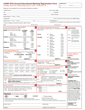 AANN 47th Annual Educational Meeting Registration Form