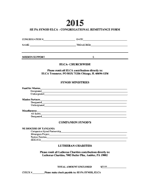 Congregational Remittance Form