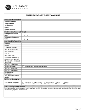 Insurance Application Form