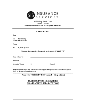 Check-By-Fax Authorization Form