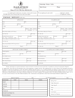 Marathon Specialty Finance Loan Application