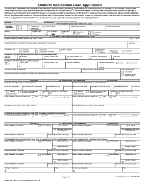 Uniform Residential Loan Application