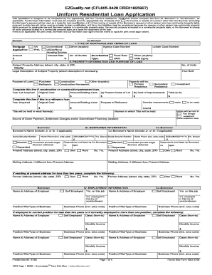 Uniform Residential Loan Application
