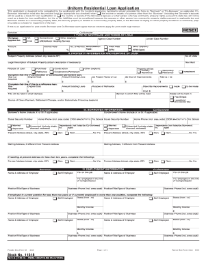 Uniform Residential Loan Application