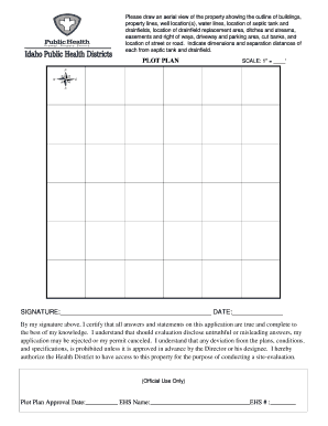 Septic System Plot Plan Application