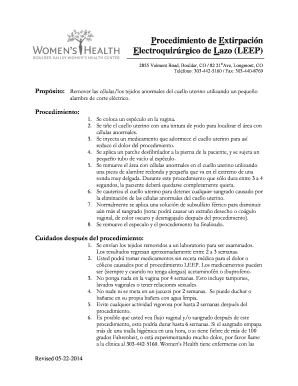 Procedimiento de Extirpación Electroquirúrgico de Lazo (LEEP)