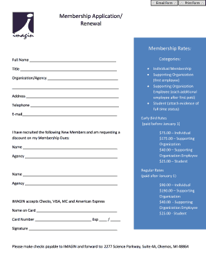 Membership Application and Renewal Form