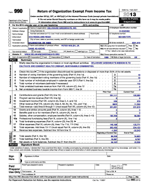 Form 990 Return of Organization Exempt From Income Tax