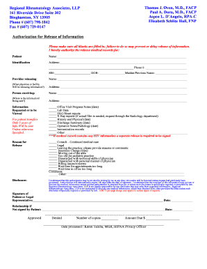Authorization for Release of Medical Information