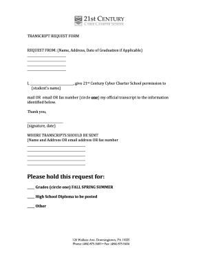 Transcript Request Form