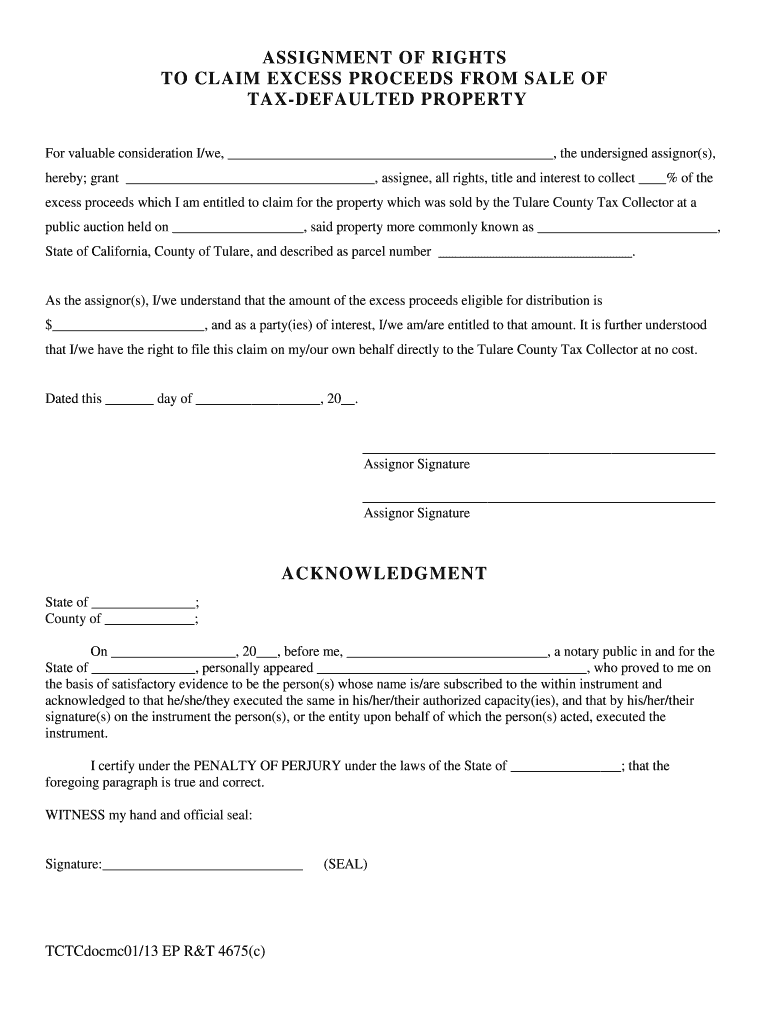 assignment of rights form