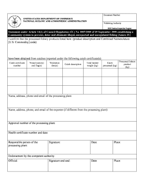 USDC Seafood Inspection Program Statement